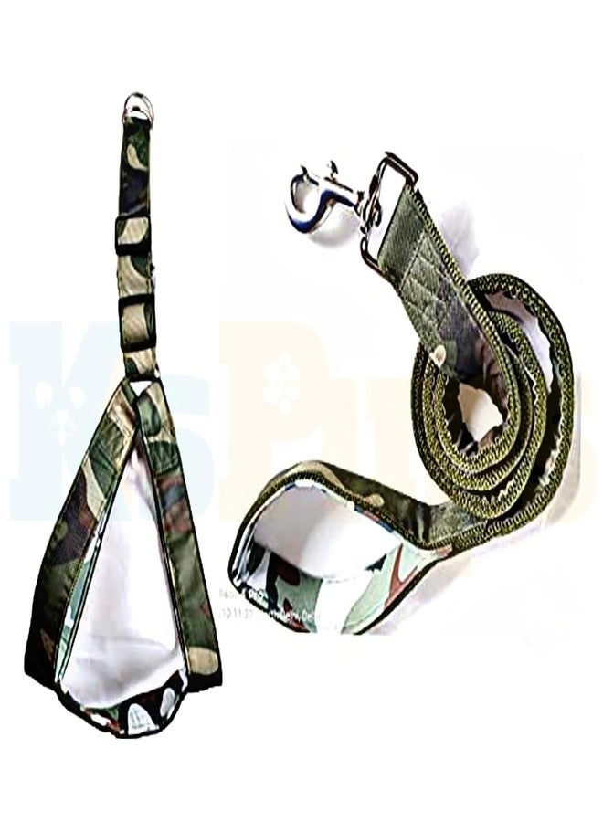 RoverPets Dog Army Print Adjustable Harness and Leash for Maxi and Large Breed Dog Body Harness Military Design Heavy Hook Maxi Large Breed - Size XXL 1.5 Inch - Image 2
